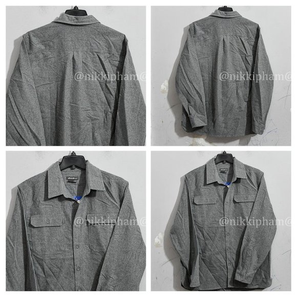 Eddie Bauer Other - Eddie Bauer Men Double Brushed Chamois Shirt in grey